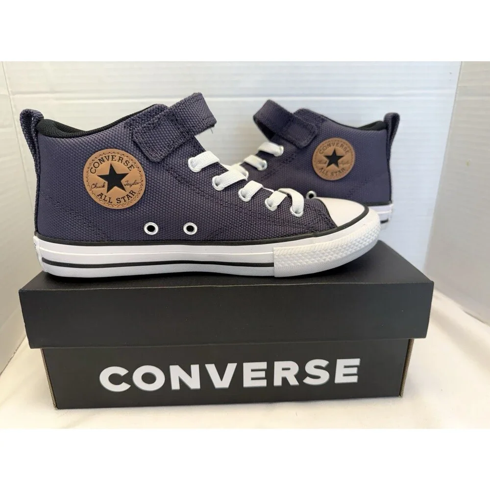 Converse Chuck Taylor All Star Malden Boys Sneakers Sz 3 Gray Shadow Purple